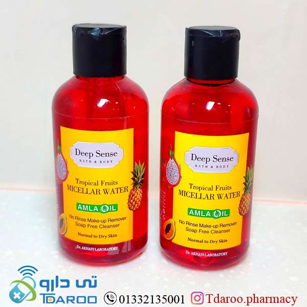 پاك كننده آرایش مناسب پوست های خشك و معمولی دیپ سنس/tropical fruits micellar water