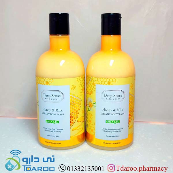 شامپو بدن كرمی شیر و عسل دیپ سنس/honey&milk creamy body wash