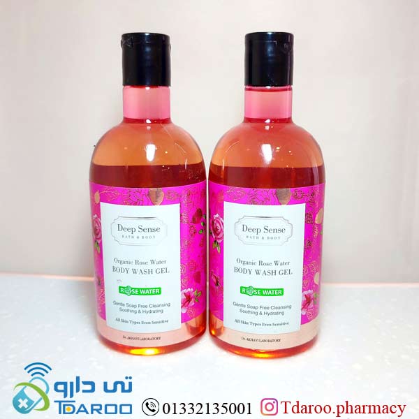 شامپو بدن گلاب مناسب انواع پوست به ویژه پوست حساس دیپ سنس/organic rose water