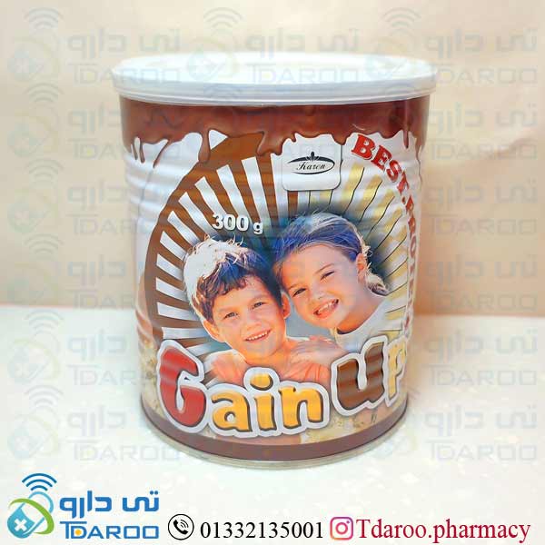 گین آپ پودر مکمل غذایی شکلاتی /   GAIN UP CHOCOLATE FLAVOUR/Powder/300G