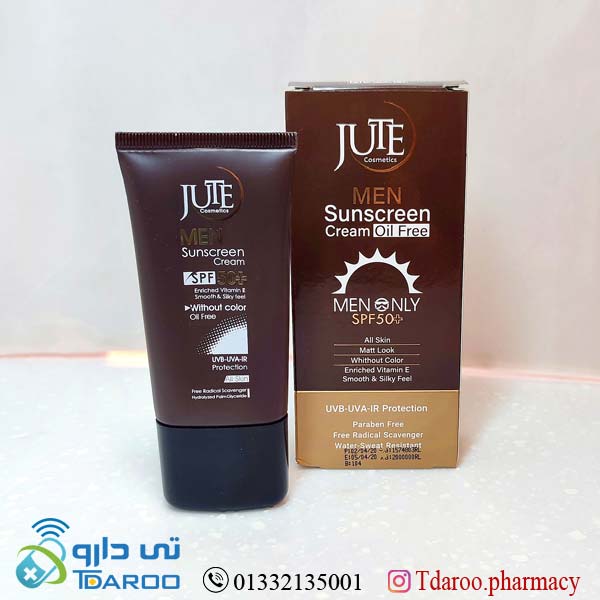 كرم ضدآفتاب آقایان بی رنگ spf+50 ژوت/SUNSCREEN CREAM OIL FREE