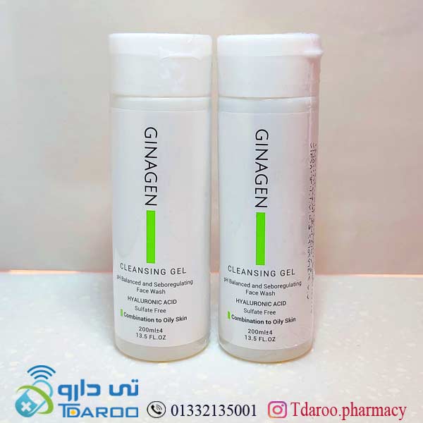 ژیناژن ژل شستشوی پوست چرب /GINAGEN CLEANSING GEL FOR OILY SKIN/Gel/200ML