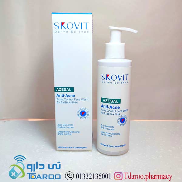 ژل شست وشو صورت مناسب پوست چرب و دارای آكنه اسكوویت/ANTI_ACNE SKOVIT