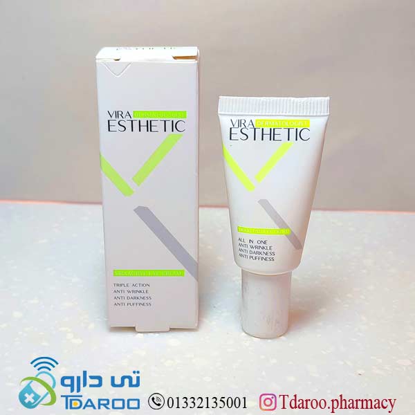 ویرا استتیک کرم ضد چروک دور چشم/VIRA ESTHETIC  TRIPLE ACTION ANTI WRINKLE/Cream/15ML