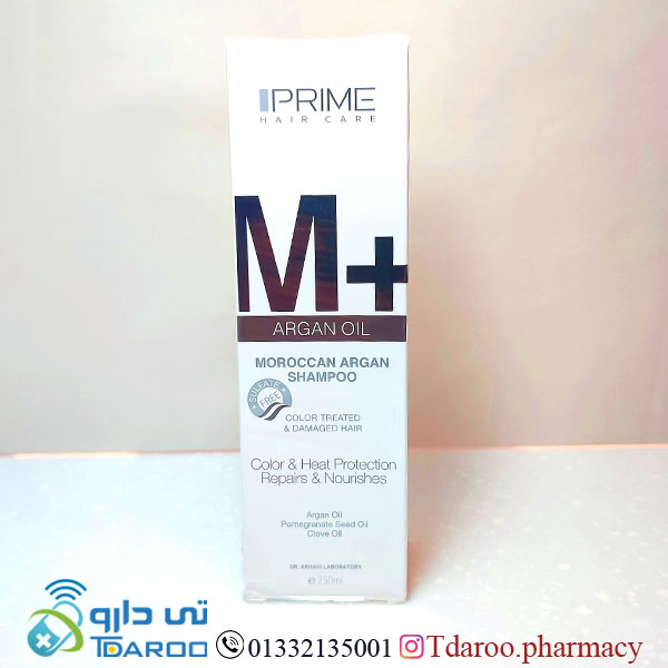 پریم شامپو تقویت کننده مو  رنگ شده و آسیب دیده/PRIME MOROCCAN ARGAN SHAMPOO M/Shampoo/250