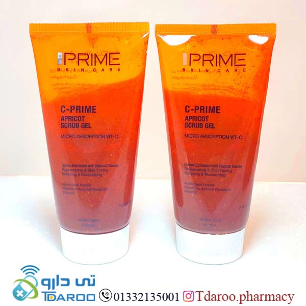 پرایم ژل اسكراب پاك كننده زردآلو حاوی ویتامین C /C-PRIME SCRUB GEL