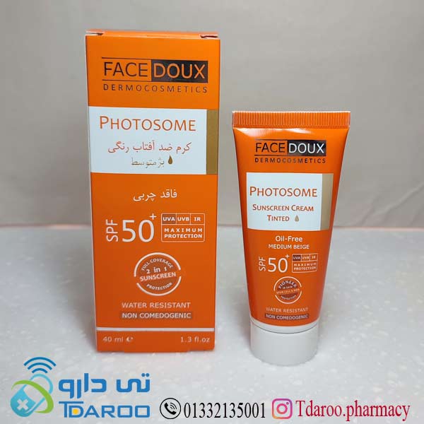 فیس دوكس كرم ضدآفتاب رنگی بژ متوسط /SUNSCREEN CREAM TINTED