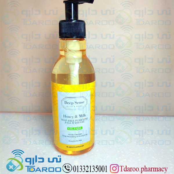 دیپ سنس ژل شستشوی شیر و عسل/DEEP SENS HONEY AND MILK  FACE WASH GEL/Gel/250ML