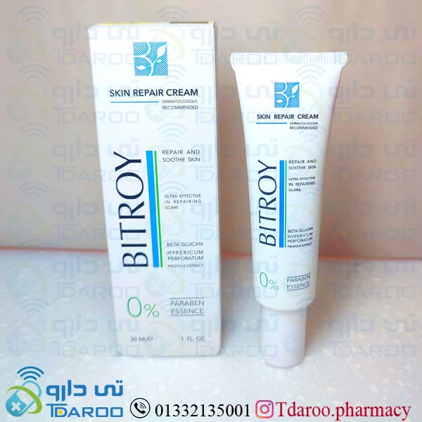 بیتروی کرم ترمیم کننده مناسب پوستهای آسیب دیده/BITROY CICACURE ALL SKIN TYPE/Cream/30ML