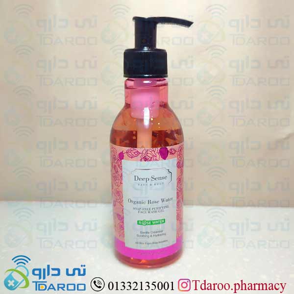 دیپ سنس ژل شستشوی صورت گلاب پوست حساس/DEEP SENSE FAE WASH GEL ALL SKIN TYPES/Gel/250ML