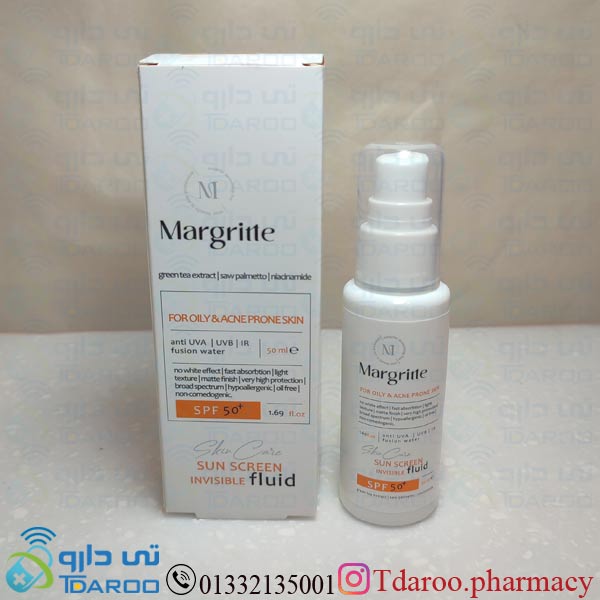 مارگریت کرم ضد آفتاب پوست چرب 50/MARGARITTE SUN SCREEN FLUID 50/Cream