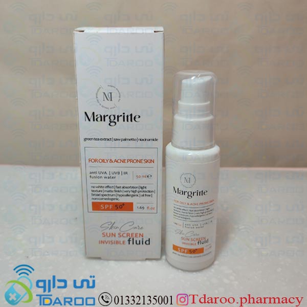 مارگاریت کرم ضد آفتاب پوست چرب 50 / MARGARITTE SUN SCREEN FLUID 50/Cream/50ML
